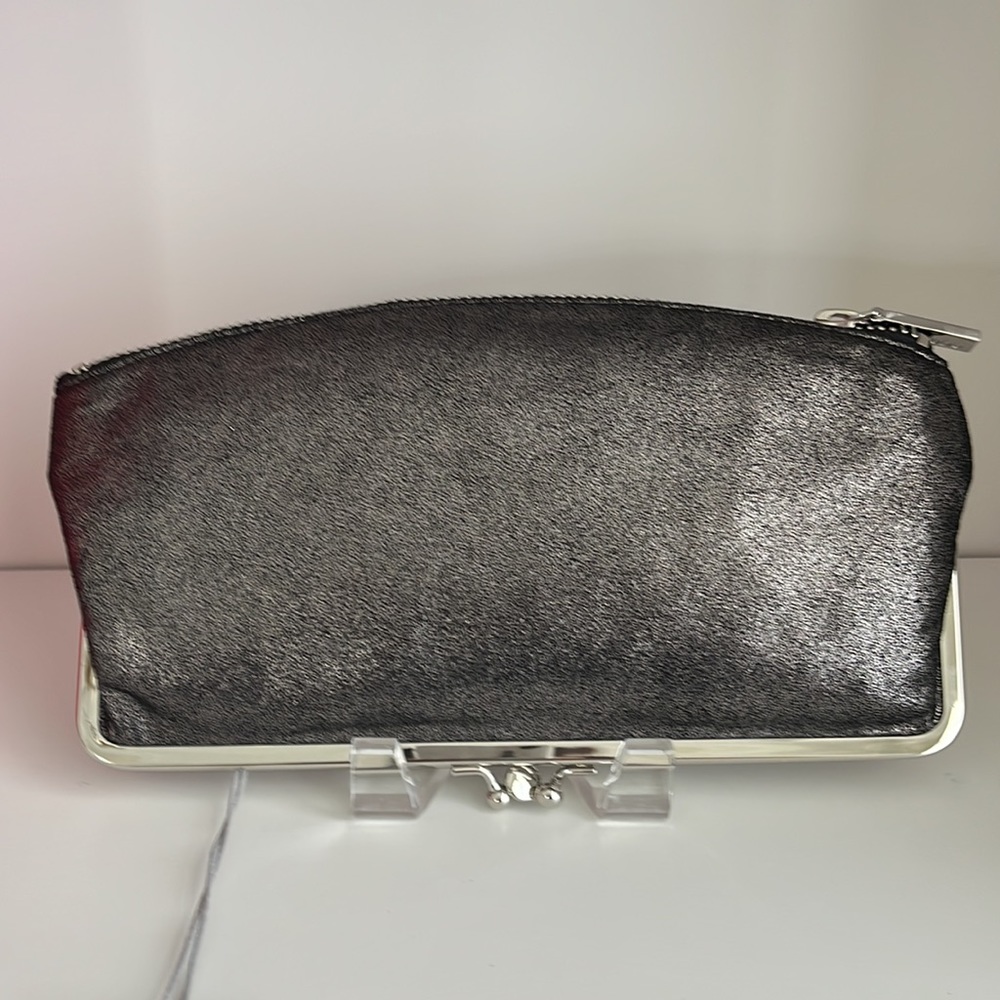 Hobo Mavis Metallic Silver Frame Clutch Wallet - Women Bags - Picture 3 of 11